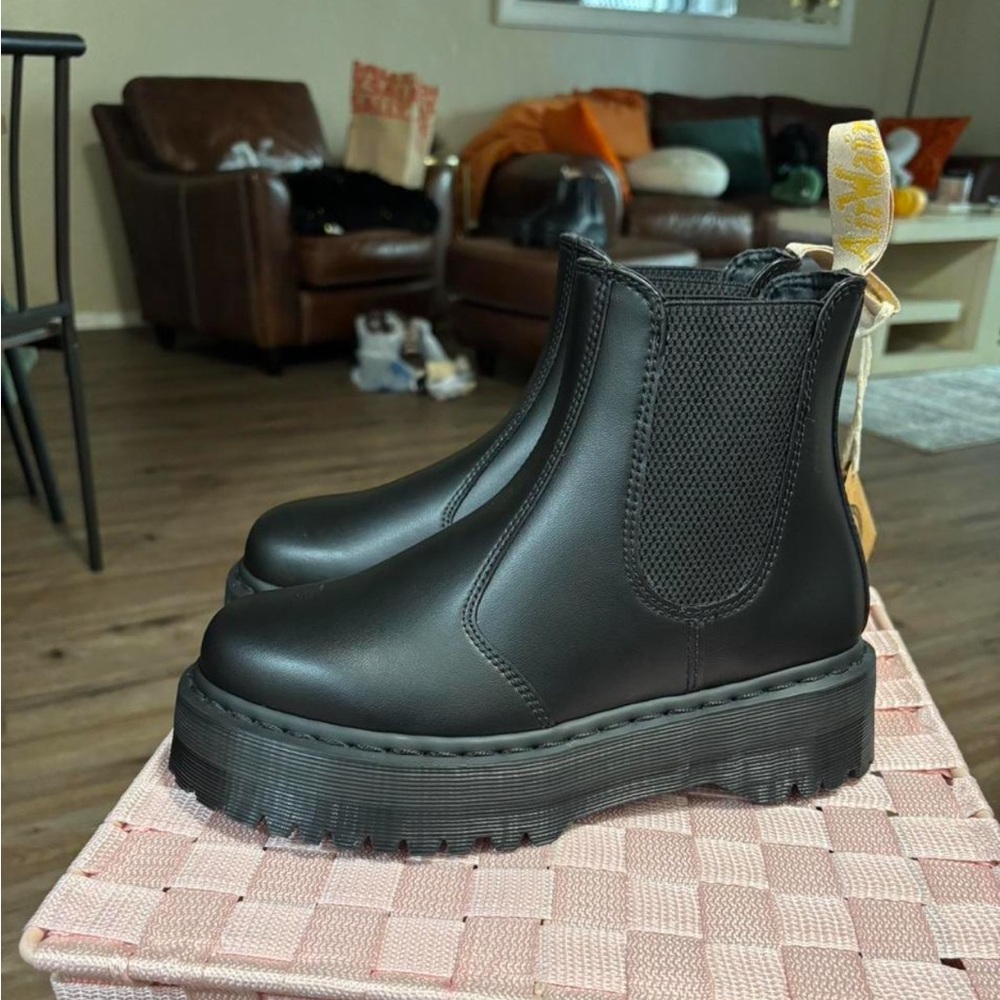 Platform Black Chelsea Boots